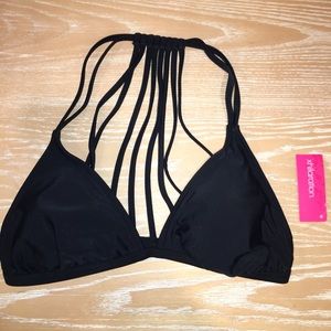Black strappy bathing suit top NWT!!!